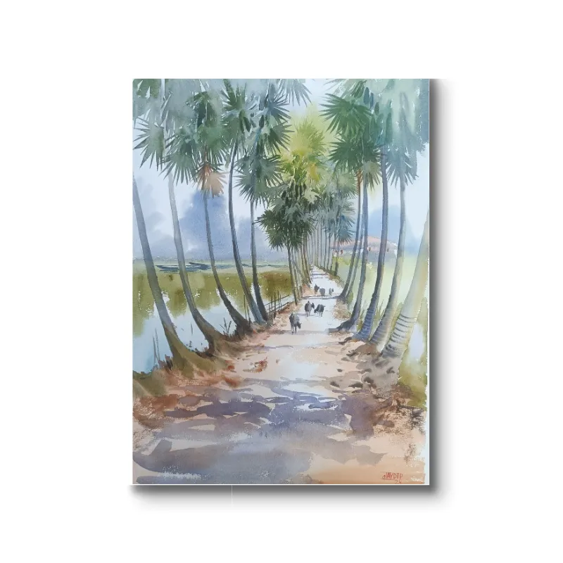 Palm-Lined Pathway